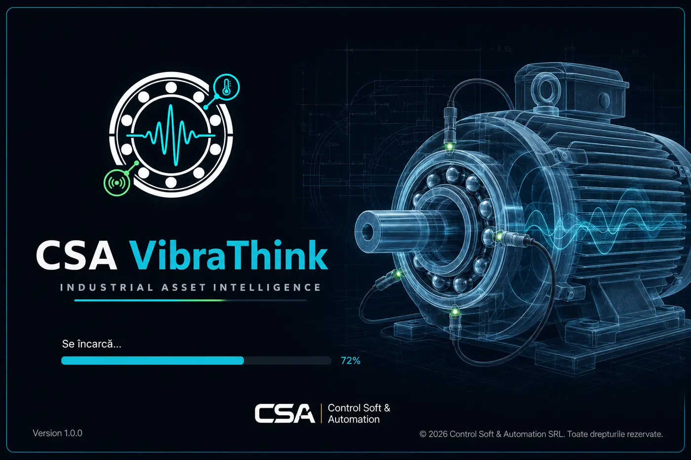 CSA VibraThink pentru monitorizarea vibrațiilor și temperaturii utilajelor industriale