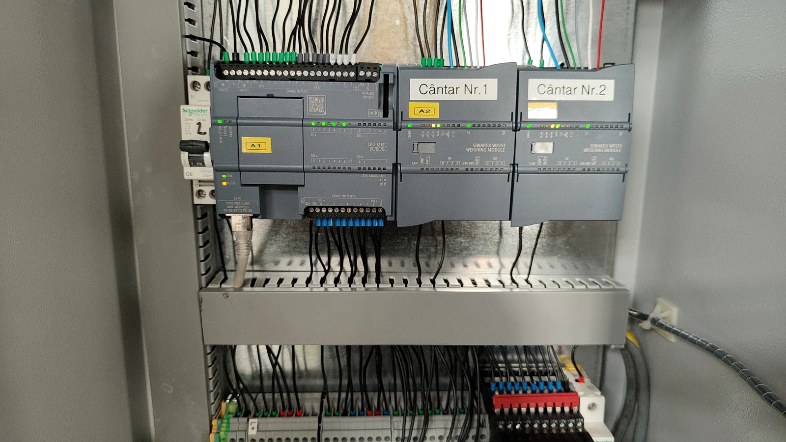 Control Soft & Automation electrical panel for the AGRANA weighing system